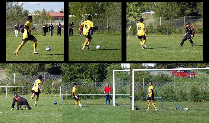 2006_0603_14.JPG - Södra's nr.10 Victor Huerta Kommer fri med målvakten från halva plan och gör inget misstag utan fintar målvakten och lägger in bollen i öppet mål med en klackspark