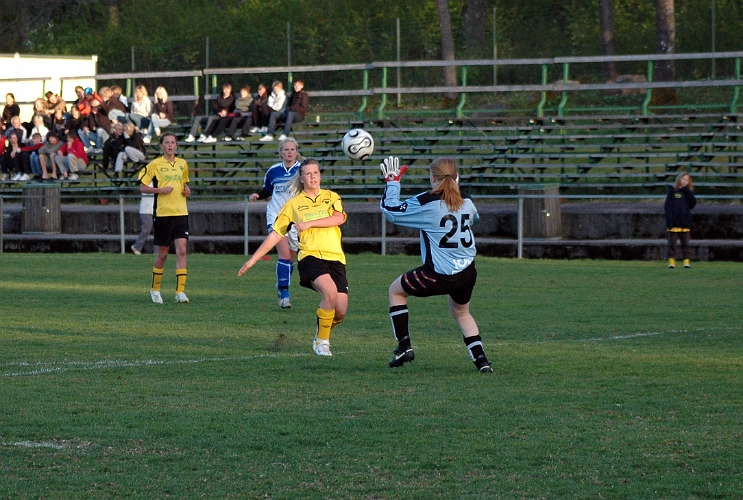 2007_0509_10.JPG - Sandra Sjöberg avgör matchen, med en lyftning över målvakten, till 3-1 för Södra